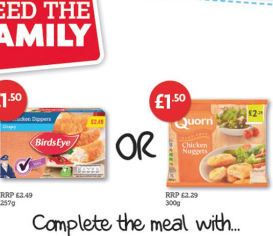 Family meals for a fiver