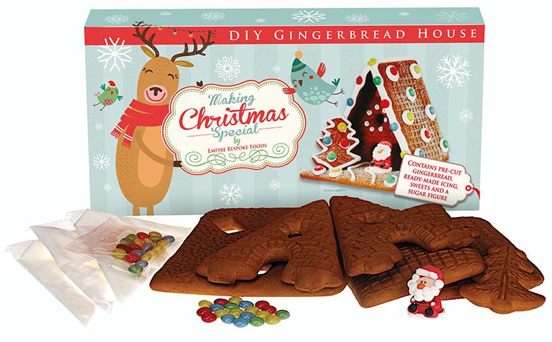 Empire Bespoke Foods’ Making Christmas Special range includes DIY gingerbread houses from Germany and hand-wrapped panettones from Italy.