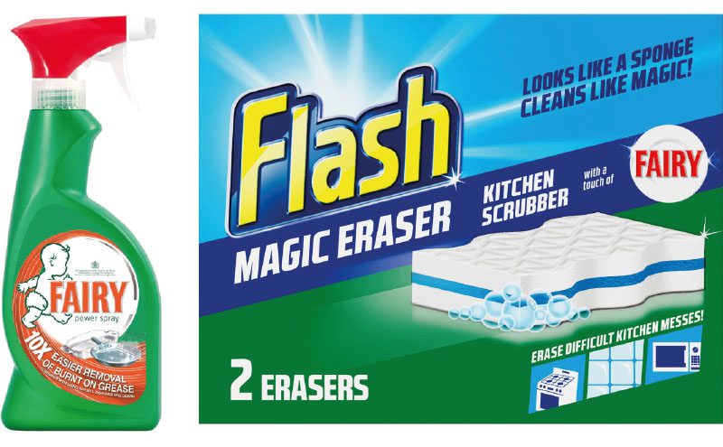 Fairy flash cleaning products