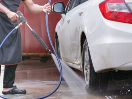 Cleaning up the car wash