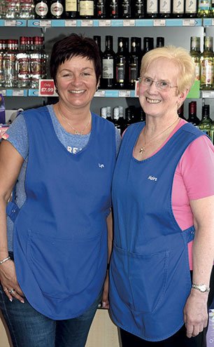 Lyn Allan (left) bought Mace Fraserburgh in 2014, inheriting a team including her second-in-command, head supervisor Moira Alexander (right), who has been with the store for 38 years.