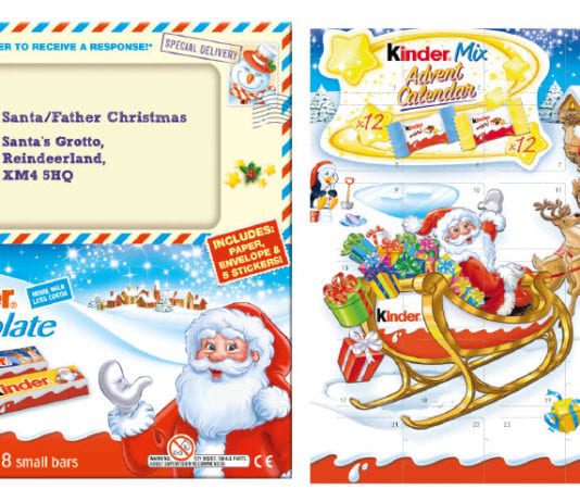 For the whole family Ferrero is engaging family for Christmas 2017 with new seasonal products from its Kinder brand.