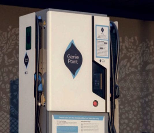 MFG is charging ahead ChargePoint’s GeniePoint 50kW charger.