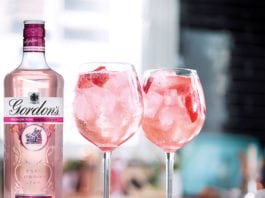 In the pink Gordon's Pink and tonic