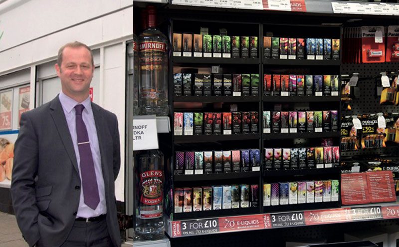 [Left] Chris Gallacher, Scotfresh [Right] Scotfresh uses a single supplier – Liberty Flights – for all its e-cigarettes across its store estate. Six lines account for more than 50% of sales.