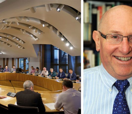 Nanny retailing? Prof Leigh Sparks’s (right),CPG meeting at Holyrood (left)