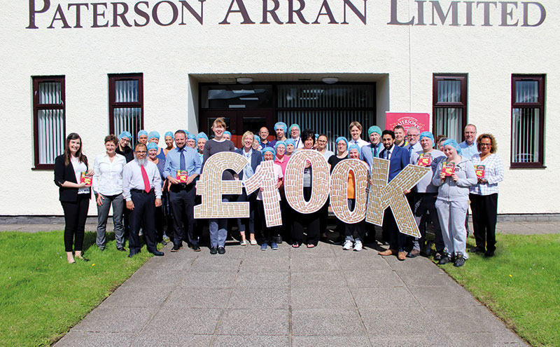 Paterson's Shortbread staff celebrate raising £100k for Macmillan