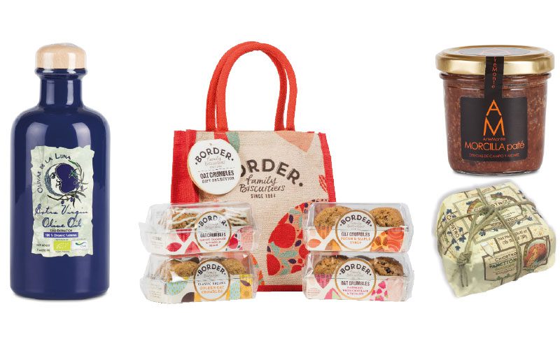 Olivar de la Luna olive oil, Border Biscuit jute bags, Majorcene sobrasada (spreadable chorizo) and Italian panetonne are among the many premium foods available to independent retailers at Christmas.