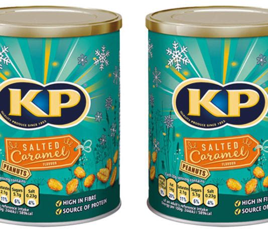 Sweet and salty KP Salted Caramel Peanut tins
