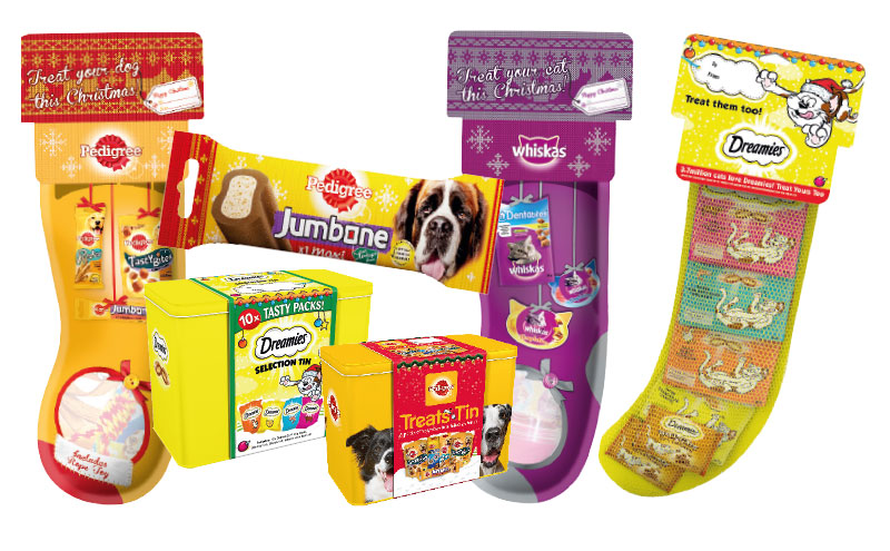 Selection of Christmas gifts for pets