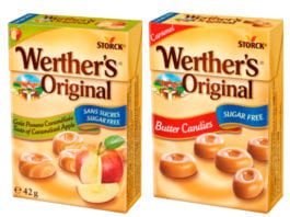 Eye-catching confectionery Werther's original packs