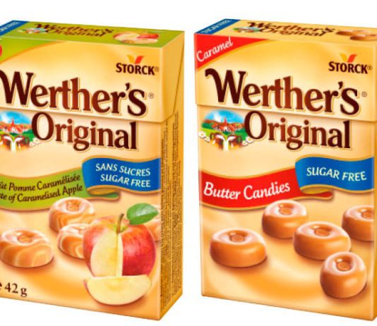 Eye-catching confectionery Werther's original packs