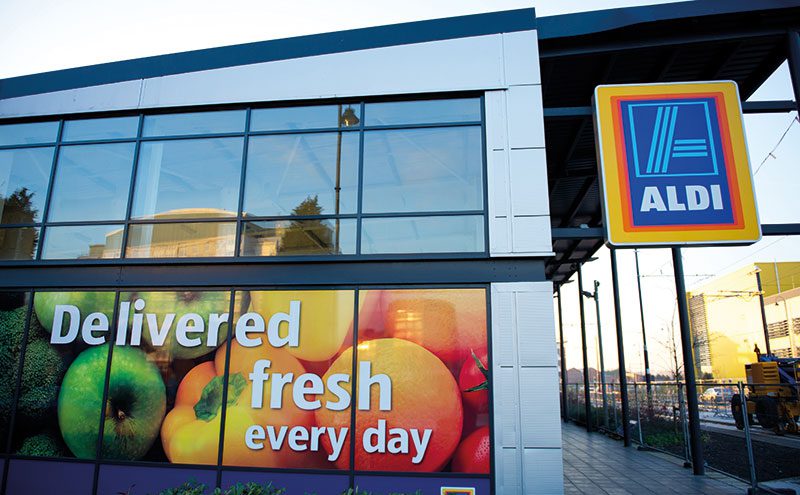 Aldi storefront in Manchester