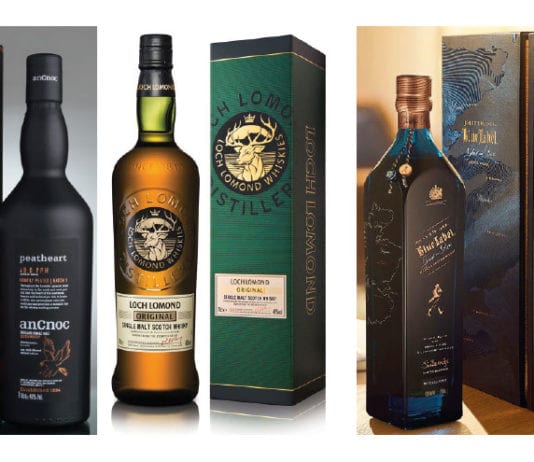 In the spirit of the bard Peathreat from anCnoc, single malt from Loch Lomond and a new Johnnie Walker