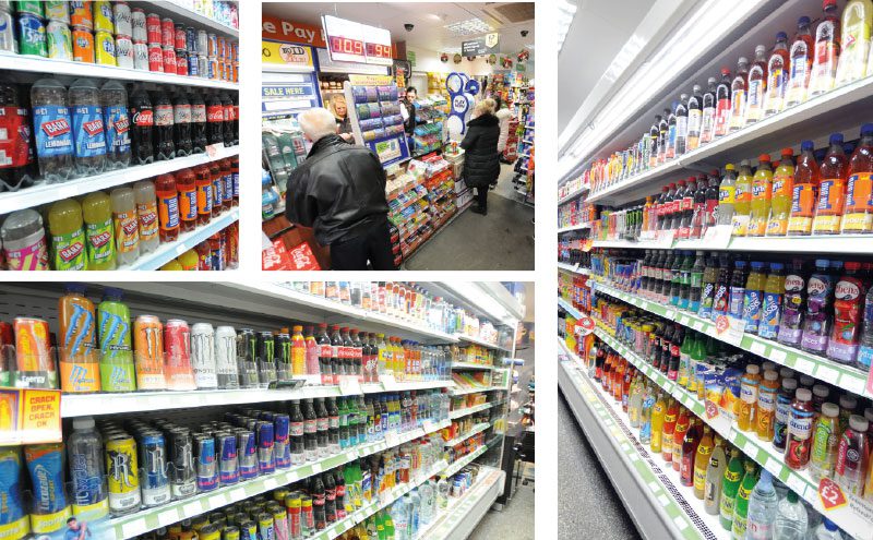Installed by Coca-Cola, the BevTrac system in Londis Solo Convenience keeps shelf fronts faced up at all times. The store’s chillers are stocked with formats ranging from glass bottles and cans to take-home 2L bottles.