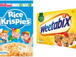 Leave it out at breakfast Kellogg's cereals