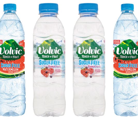 Flavourful NPD Volvic bottles