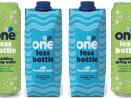 Looking out for mother Earth One Water carton and can