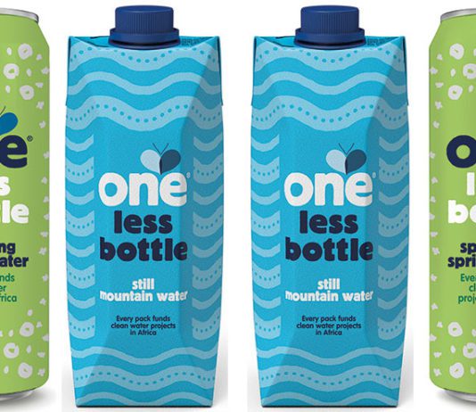 Looking out for mother Earth One Water carton and can