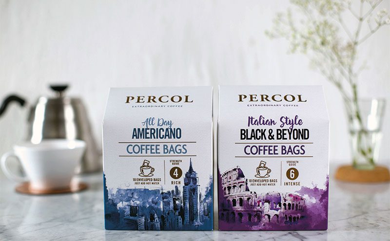 Percol reckons coffee bags provide consumers with a convenient quality coffee.