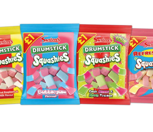 Sugar tops chocolate for growth Swizzels Squashies range