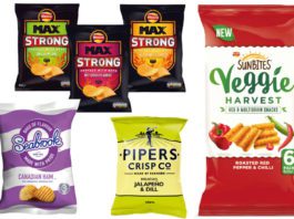 Flavours of the month Max Strong is the latest NPD from Walkers, aimed at attracting beer lovers with spicy flavours. Meanwhile, Pipers Crisps Jalepeno & Dill and Sunbites Veggie Harvest are both new products for 2018.