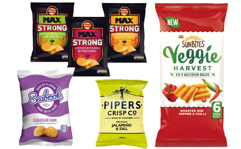 Max Strong is the latest NPD from Walkers, aimed at attracting beer lovers with spicy flavours. Meanwhile, Pipers Crisps Jalepeno & Dill and Sunbites Veggie Harvest are both new products for 2018.