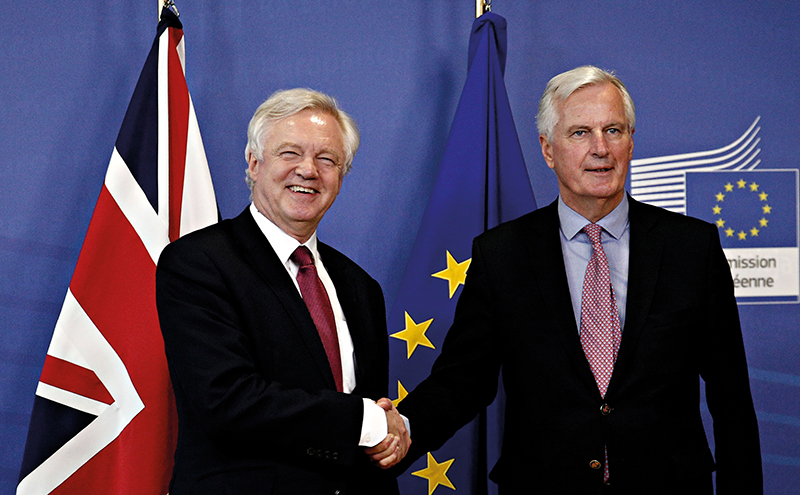 David Davis and Michel Barnier