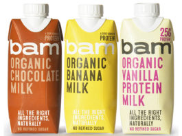Bam brand organic milk lands