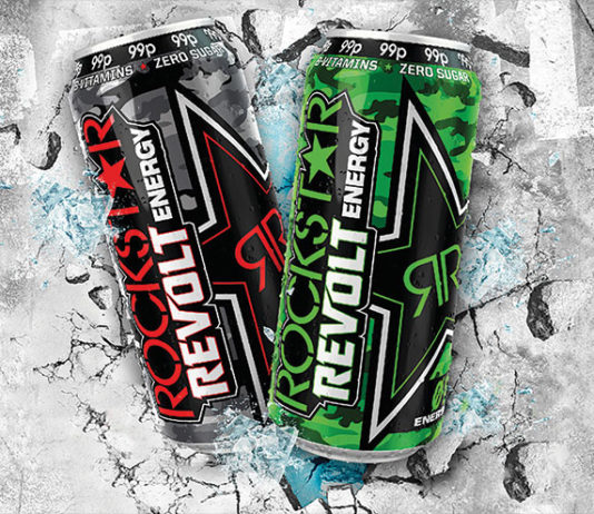 Size matters in drinks aisle Rockstar Revolt offers two sugar free varieties, Killer Citrus and Killer Cooler.