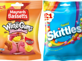 Show that the price is sweet Wine gums and skittles