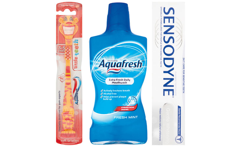 GSK oral care range