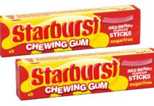 Starburst chewing gum