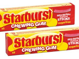 Three chews a day to fight decay Starburst chewing gum