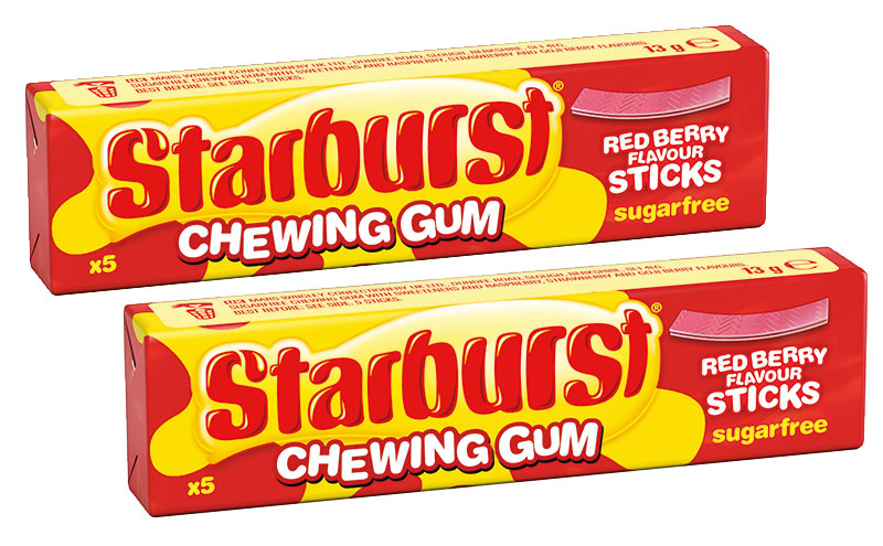 Starburst chewing gum