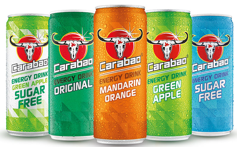 5 cans of Carabao