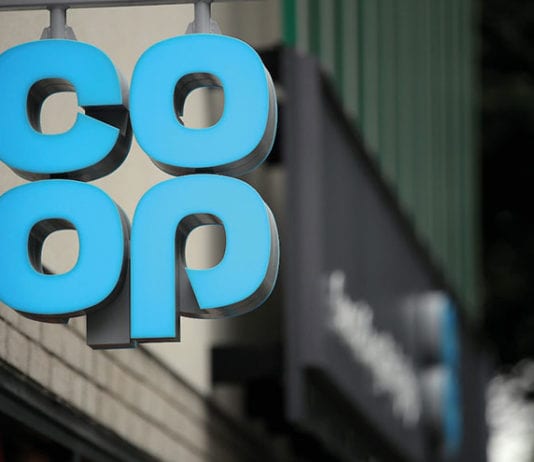 Franchise deal is a major shift Co-op signage in blue