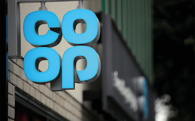 Co-op signage in blue