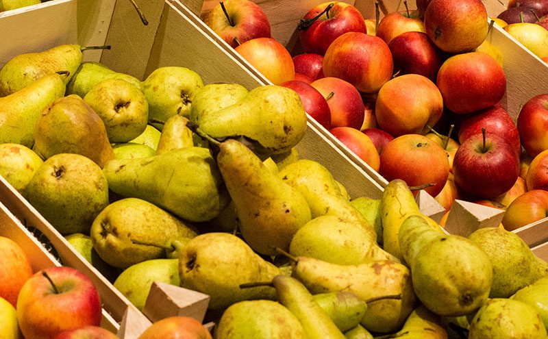 fruit and veg in boxes