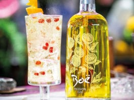 A gin with a bit of passion Boe Gin bottle