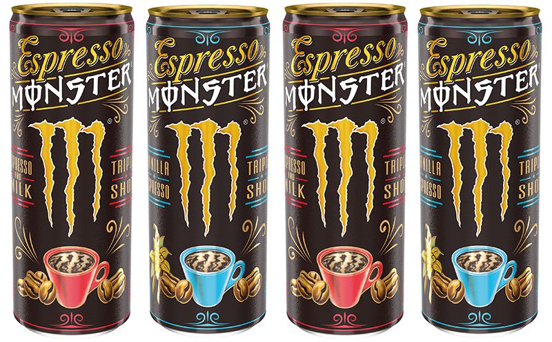 Monster coffee cans