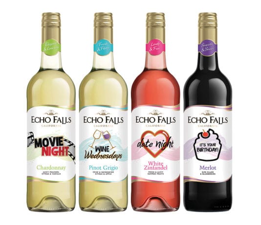 Falling for new wine labels Echo falls new label format