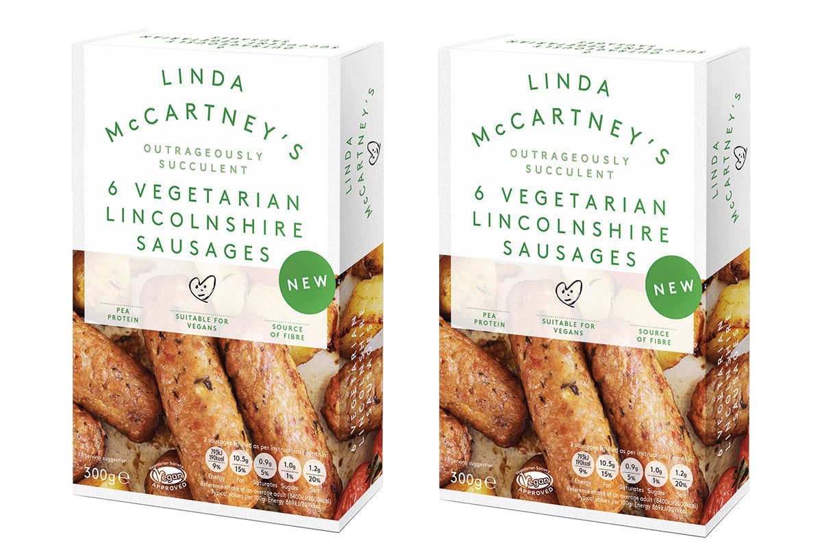 Linds McCartney vegetarian Lincolnshire sausages