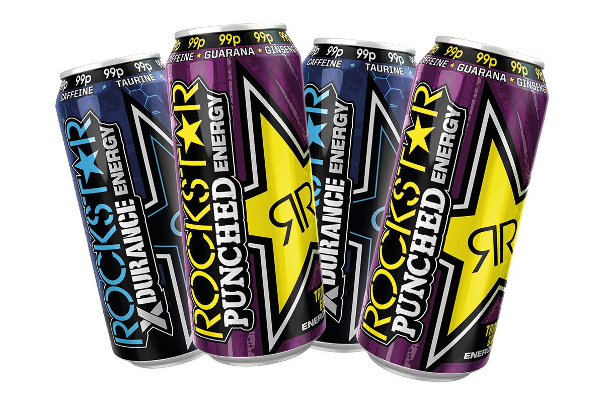 Rockstar energy drinks cans