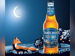 Rascal is aiming for dizzy heights Thatchers Rascal new branding, moonlight and fox graphic