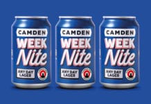 Camden week nite any day lager low ABV
