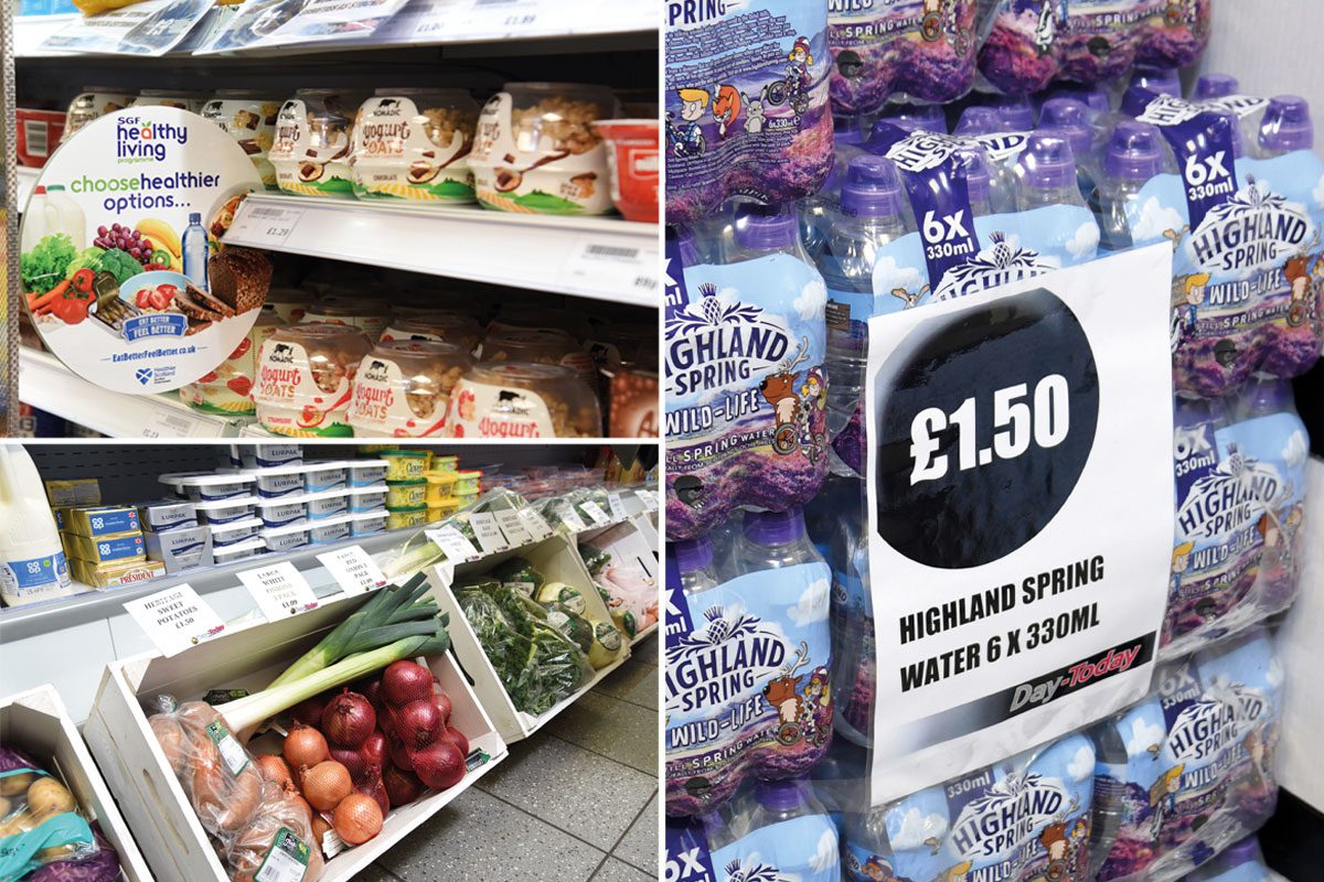Healthy options at Doonfoot Day-Today exist across categories and they are well signposted by POS in store.