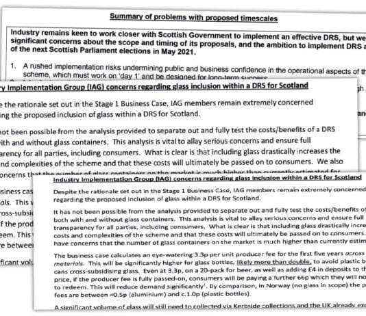 Industry rails against ScotGov’s DRS plan Extracts from FOI letters to Scottish Grocer