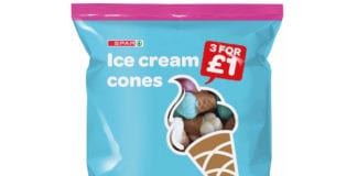 Spar own brand ice cream cones confectionery