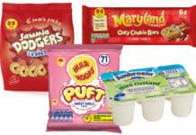 Snacks Jammie Dodgers, Hula Hoops Maryland Cookies Ambrosia Custard